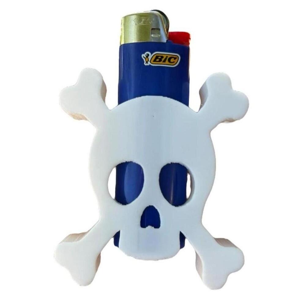 golden crossbones Y2K emo punk skater Gothic lighter case accessory